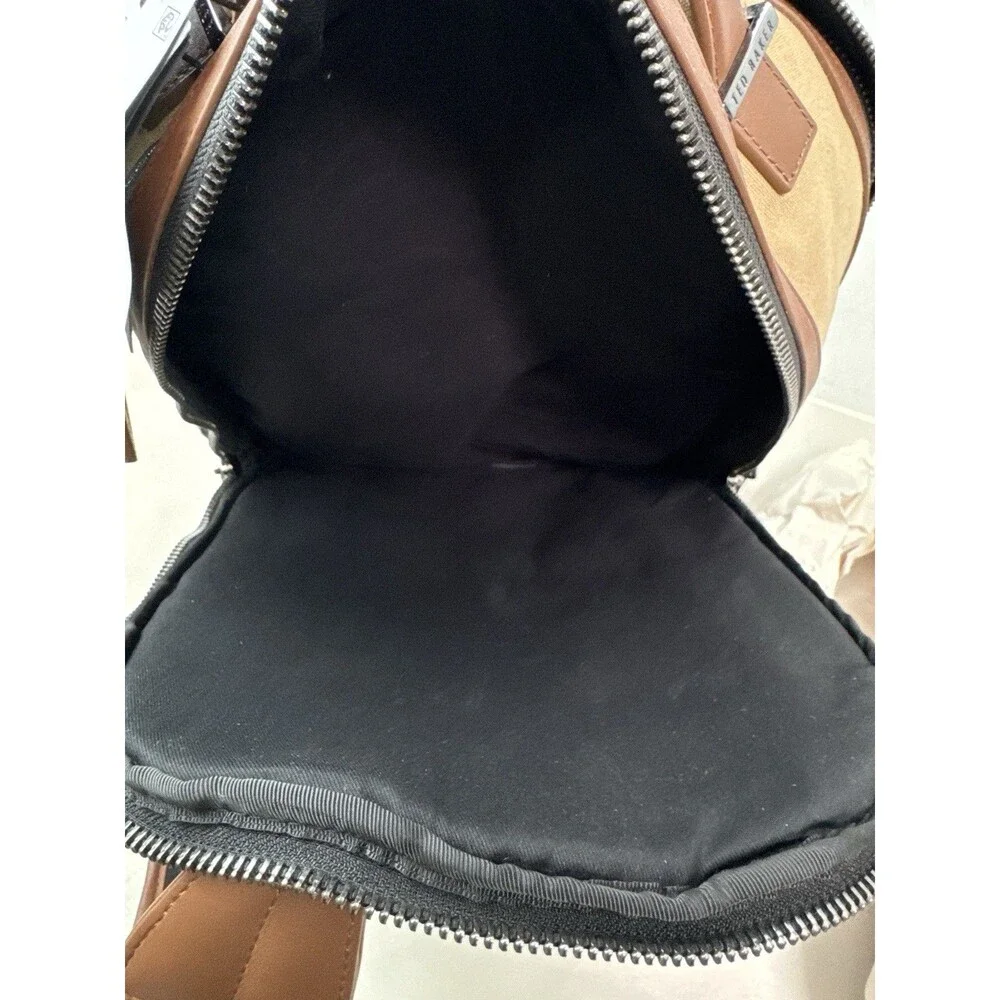 Ted Baker London $295 Xaden Cotton and Leather Backpack NWT
